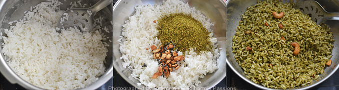 How to make curry leaves rice - Step4