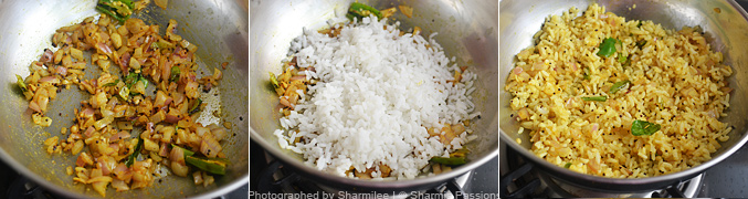How to make tempered rice - Step3