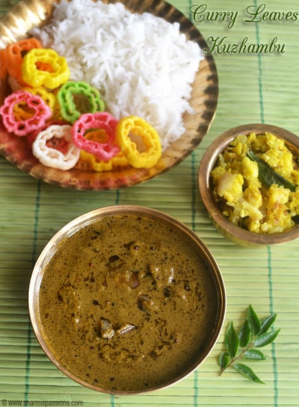 Karuveppilai Kuzhambu   Curry Leaves Kulambu - 36
