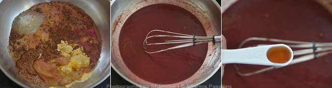 How to make Red Velvet Chocolate Pudding Recipe - Step2