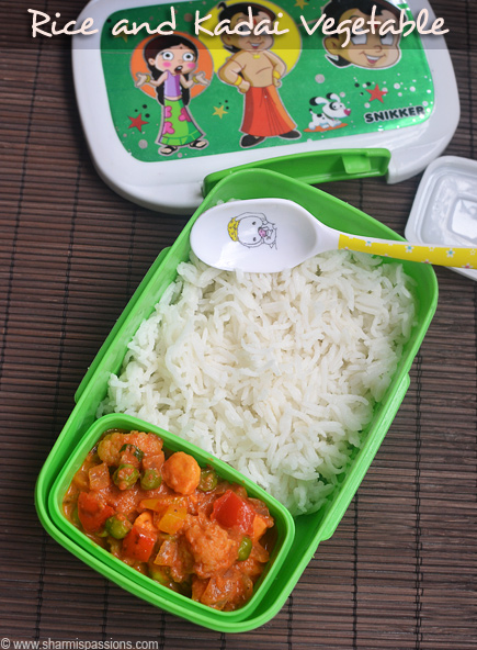 rice and kadai vegetable