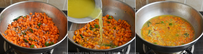 How to make Carrot  kootu - Step3
