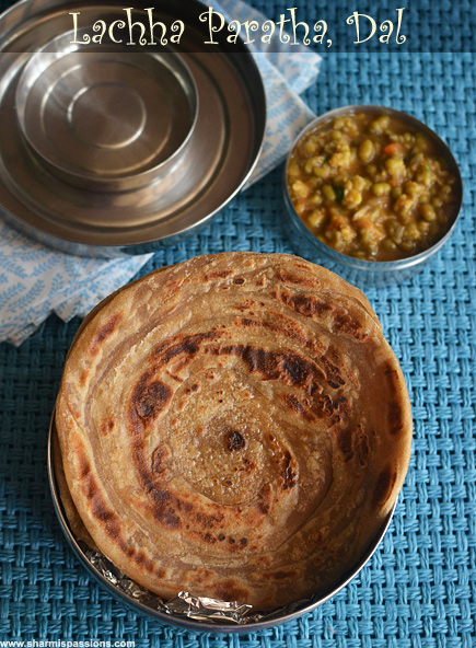 laccha paratha with dal