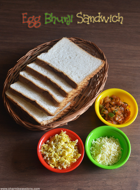Grilled Egg Bhurji Sandwich Recipe