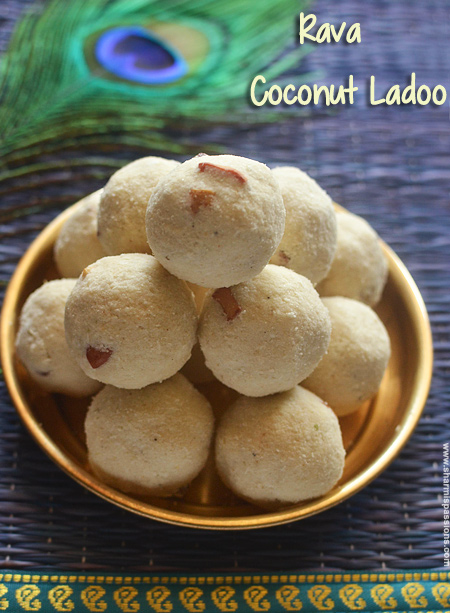 Rava Ladoo with Coconut