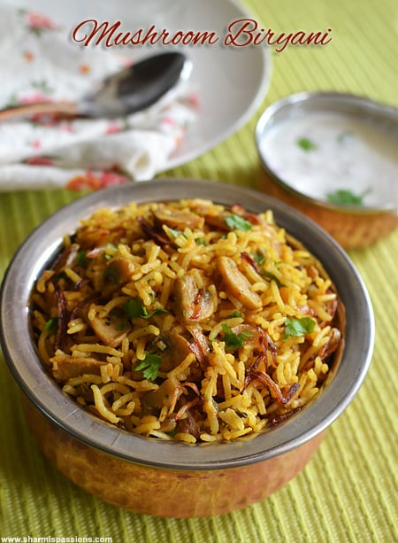Chettinad Mushroom Biryani Recipe