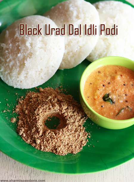 Black Urad Dal Idli Podi Recipe