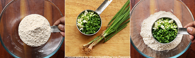 How to makespring onion paratha recipe - Step1