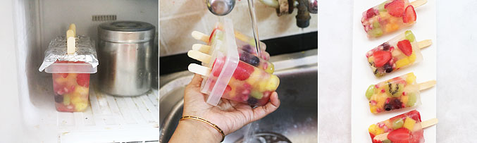 How to make fresh fruit popsicles recipe - Step4