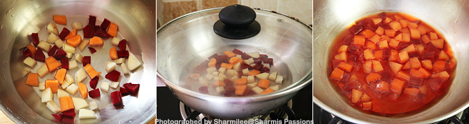 Hot to make Carrot Potato Beetroot Puree for Babies - Step3