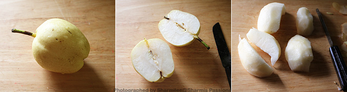 How to make Pear Puree - Step1