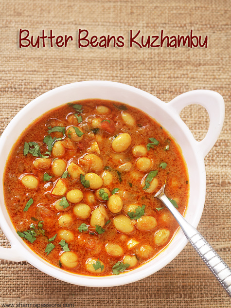 butter beans kuzhambu recipe
