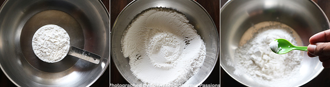 karthigai kozhukattai - mix rice flour with salt