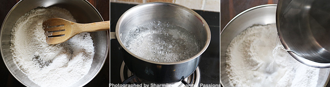 karthigai kozhukattai - add hot water