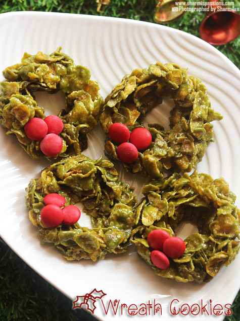 Christmas Cornflake Wreath Cookies Recipe