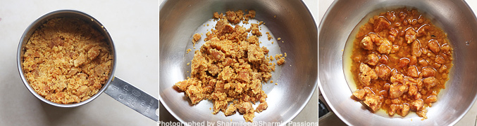mix jaggery with water