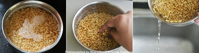 How to make Whole Wheat Milk Porridge for Babies - Step1