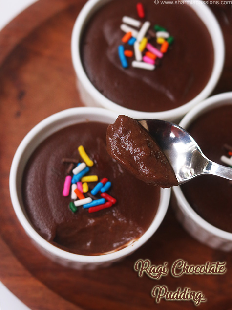 ragi chocolate pudding recipe