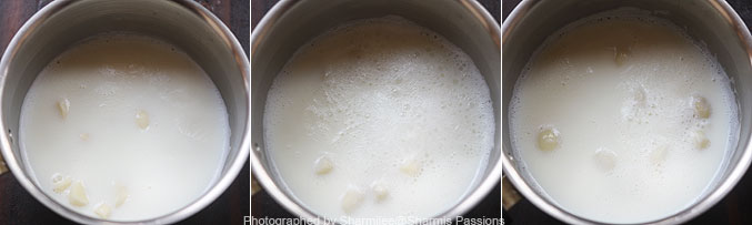 How to make garlic milk recipe - Step2