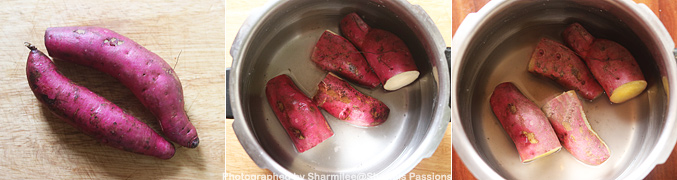 How to make Sweet potato jamun recipe - Step1