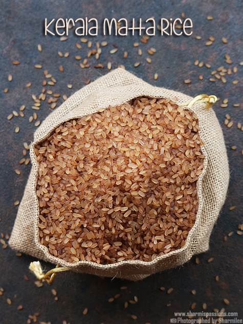 raw kerala matta rice in a sack