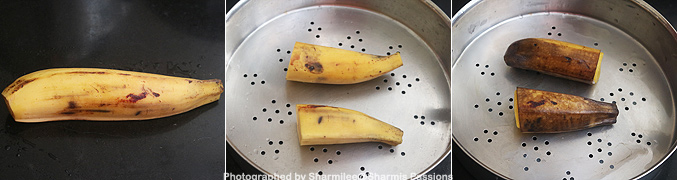 How to make Steamed nendran banana puree for babies - Step1