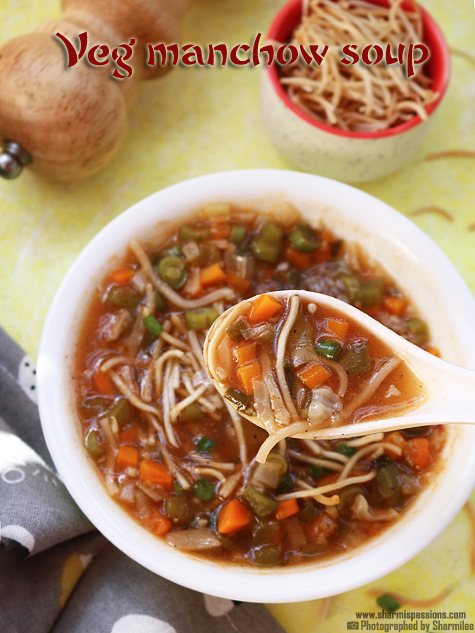 Vegetable manchow soup recipe