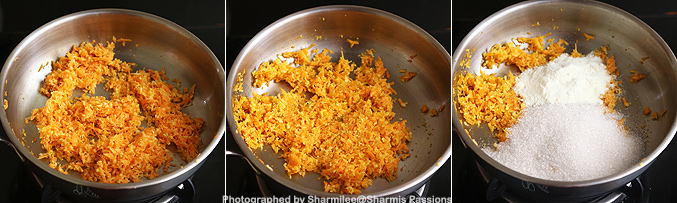 How to make carrot burfi recipe - Step2