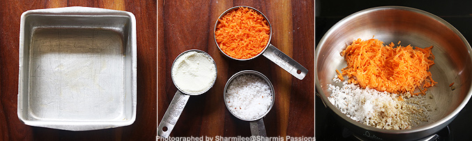 How to make carrot burfi recipe - Step1