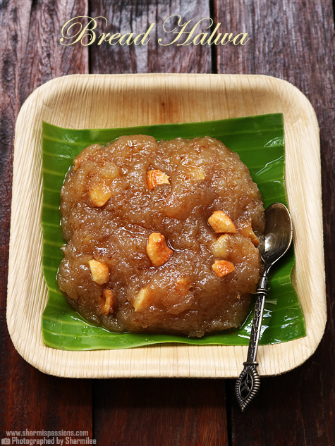 bread halwa recipe without milk