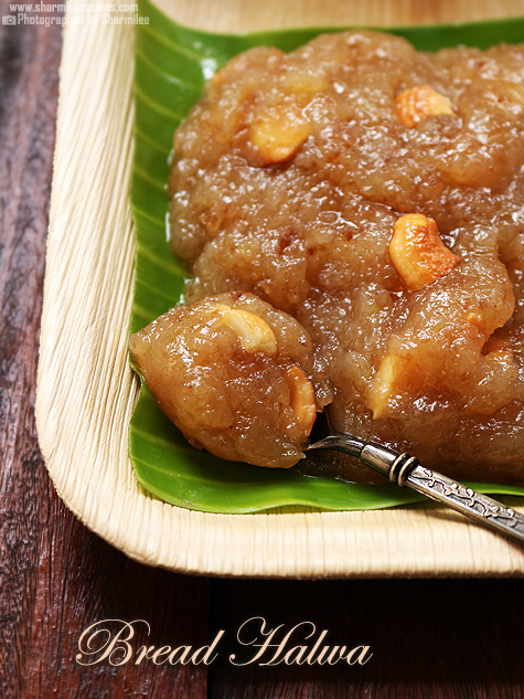 bread halwa recipe without milk