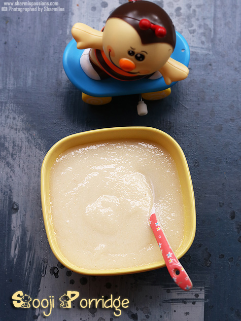 Sooji porridge recipe for babies