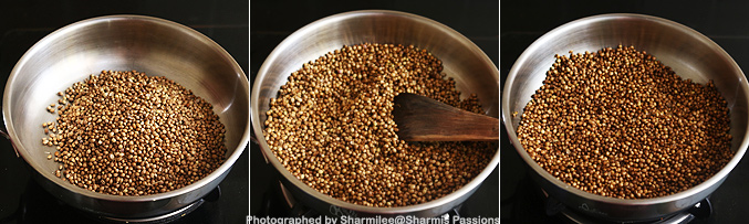 How to make poondu dhania podi recipe - Step1