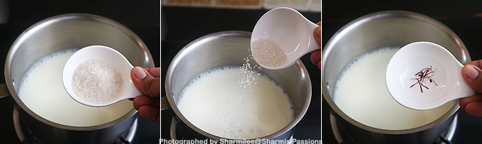 How to make saffron milk recipe - Step2