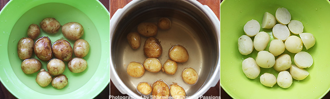 How to make baby potato gravy recipe- Step1