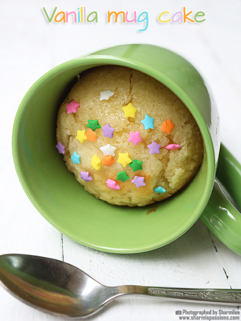 eggless vanilla mug cake recipe
