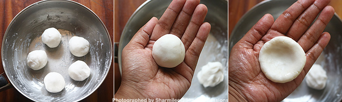 karthigai kozhukattai - shape like a bowl