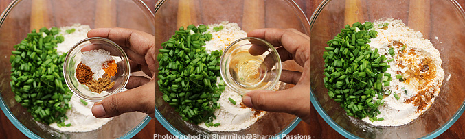 How to makespring onion paratha recipe - Step2