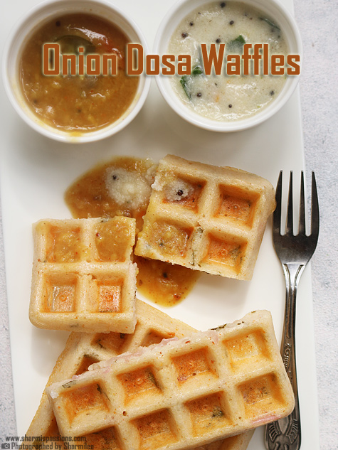 onion dosa waffles recipe