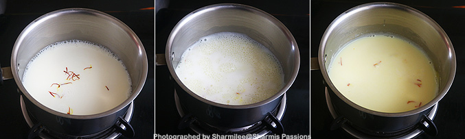 How to make saffron milk recipe - Step3