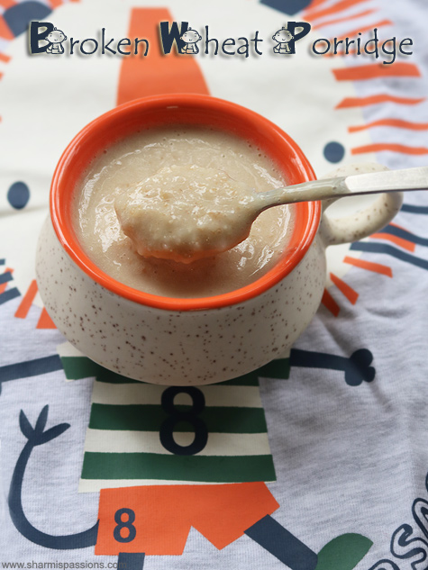 broken wheat porridge recipe for babies