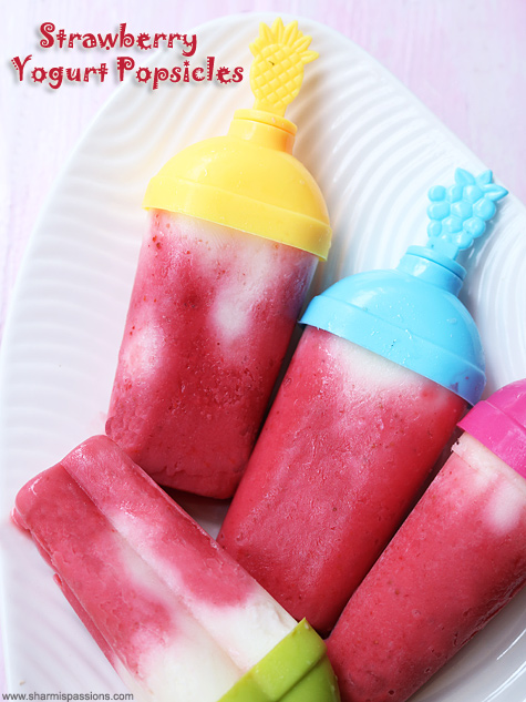 strawberry yogurt popsicles recipe