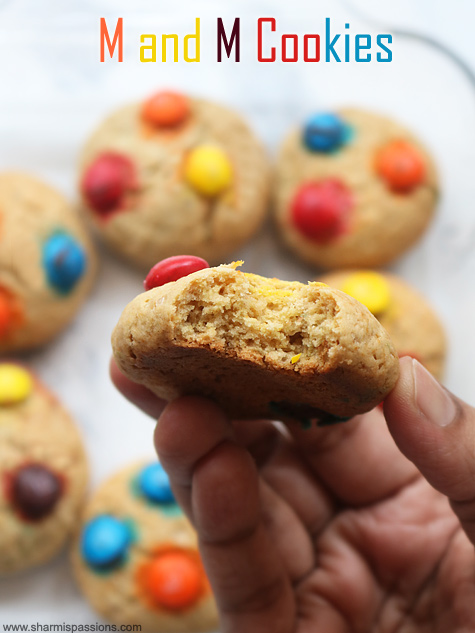 eggless m and m cookies recipe