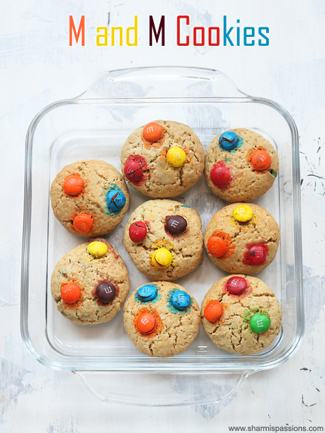 eggless m and m cookies recipe