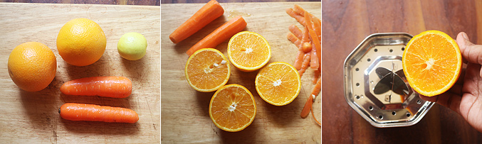 How to make orange carrot juice popsicle recipe - Step1