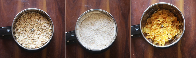 How to make oats cornflakes ladoo recipe - Step2