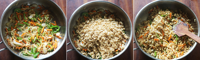 How to make fried rice style oats recipe - Step7