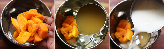 How to make mango pina colada recipe - Step1