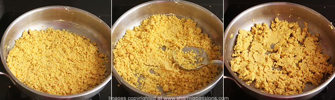 How to make besan burfi recipe - Step3