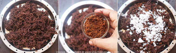 How to make ragi sweet idiyappam recipe - Step2